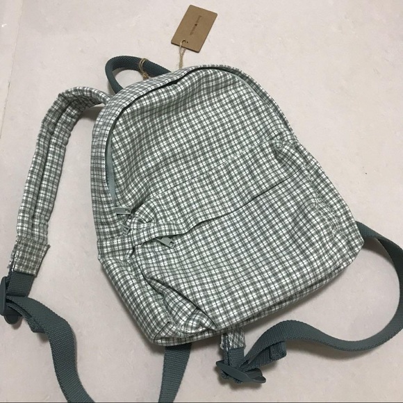 Brandy Melville Handbags - brandy melville green plaid mini backpack